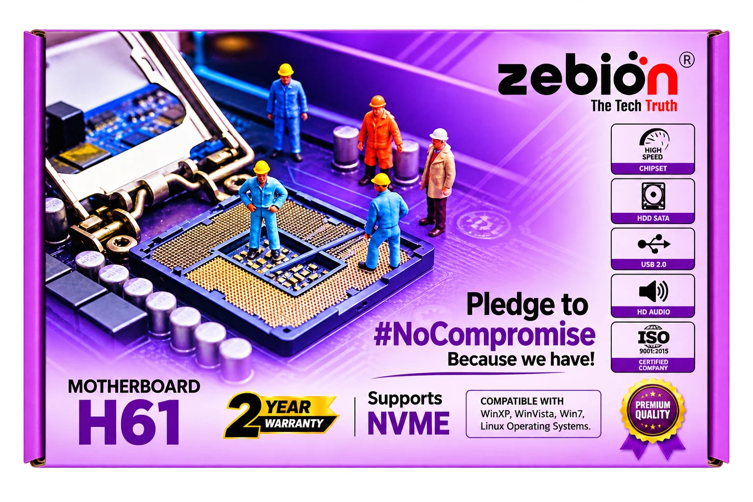 Zebion H61m2 Motherboard 1year warranty