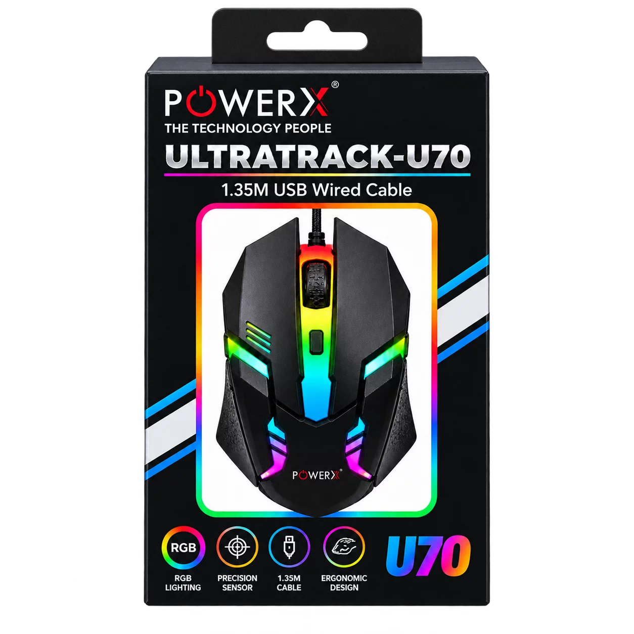 PowerX Ultratrack-U70 RGB Gaming Mouse